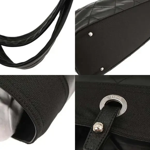 Chanel Coated Canvas Biarritz Quilted Tote Black - Picture 4 of 4